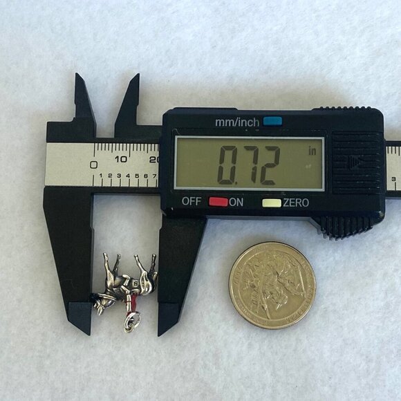 VTG  Sterling Silver 925 3D Red Enamel RCMP Police Riding Horse Charm Pendant - Picture 14 of 16